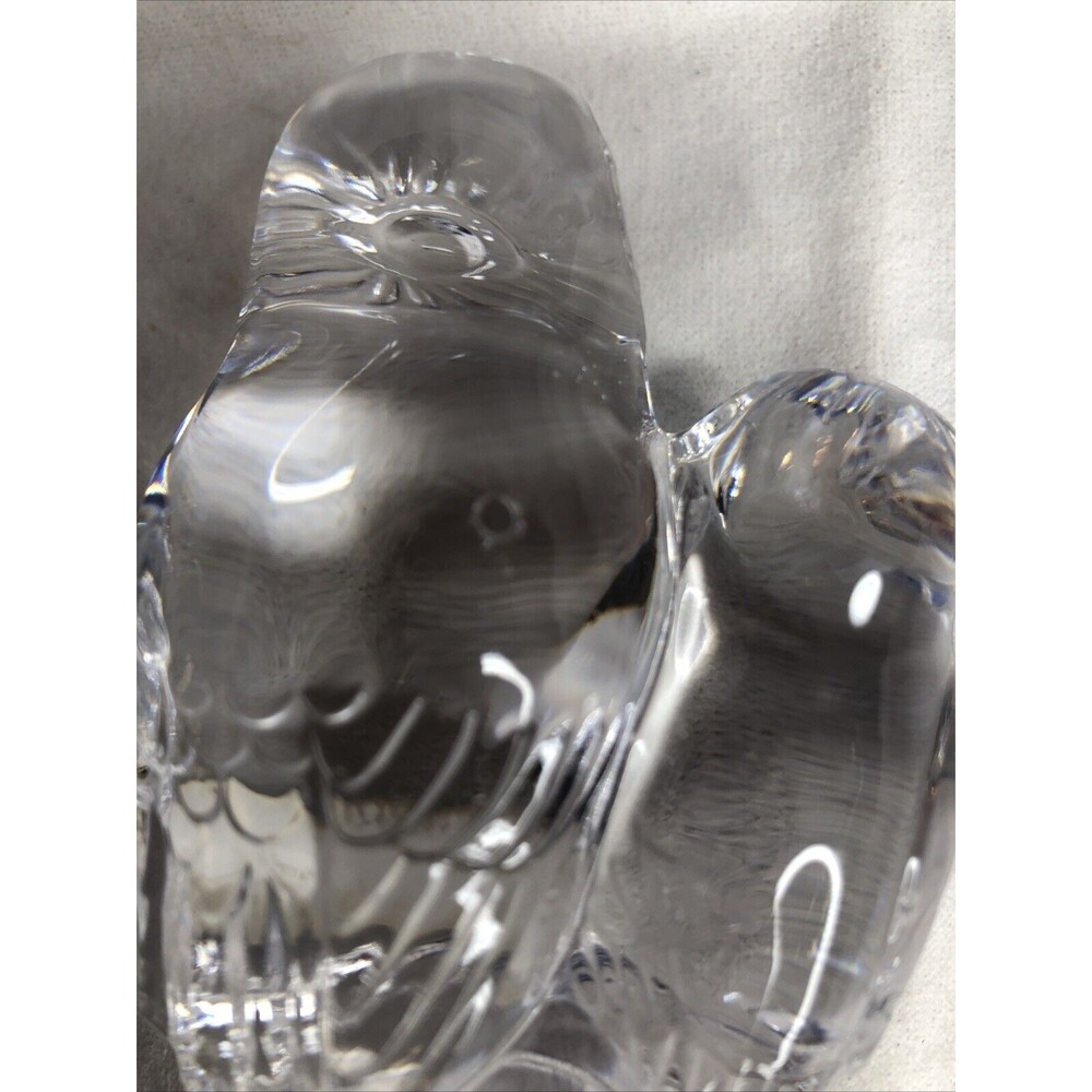 Cristal de Sevres Owl - Glass Figurine Paperweight 2 OWLS - Picture 6 of 9